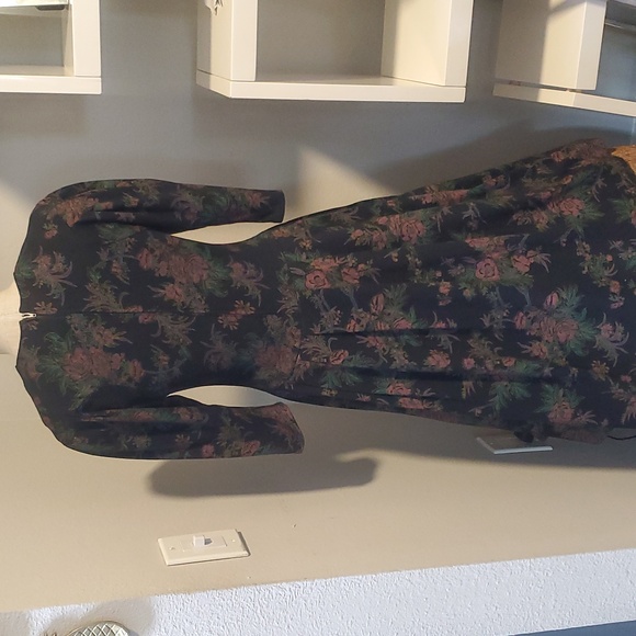 Vintage 1980,Joni Blair Of California, Floral Black Dress, Size 3 - Picture 7 of 12